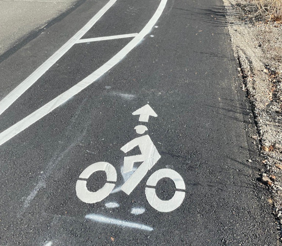 A bike turnout at the park